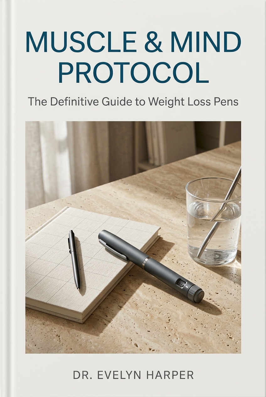 Cover of the Muscle & Mind Protocol e-book, about weight loss pens